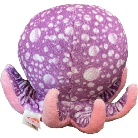 Ty Beanie Boos Octopus Plush Toy With Big Eyes & Spotted Pattern - Picture 3 of 7
